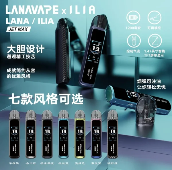 LANA x ILIA JETMAX 聯名注油主機｜城市通勤隨行｜具備細膩氣態層次與精密導流鎖油結構【買1贈煙油】超值特惠