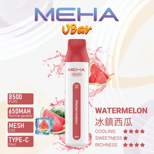 7784141f32d122351762af7166b7f5fa.webp MEHA VBar 小白條 8500 電子煙 | 繁忙通勤間快速填補空檔 | 簡約外型呈現一致輸出品質與獨特細膩煙霧質感