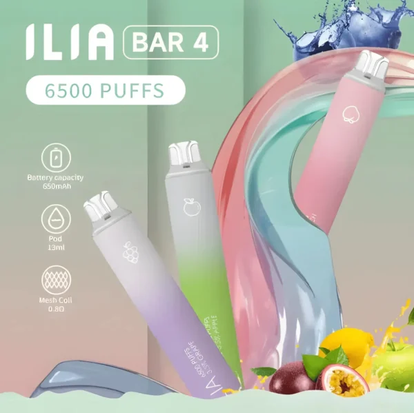 ILIA-BAR4-6500-Puffs_一次性電子煙_拋棄式_哩啞4代_持久電量.webp ILIA Bar4 6500口 一次性|聚會社交熱點|冰點刺激與立體煙霧平衡