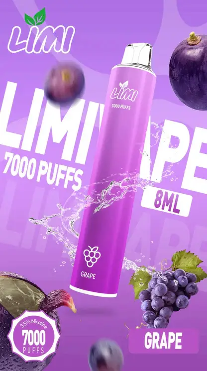 LIMI拋棄式一次性7000口-3.webp LIMI 7000 強效拋棄式電子煙 | 朋友聚會社交場合 | 高效能輸出賦予紮實霧感