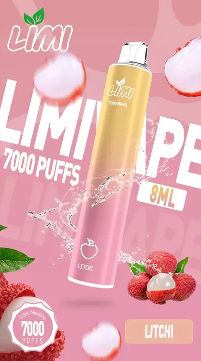 LIMI拋棄式一次性7000口-5.webp LIMI 7000 強效拋棄式電子煙 | 朋友聚會社交場合 | 高效能輸出賦予紮實霧感