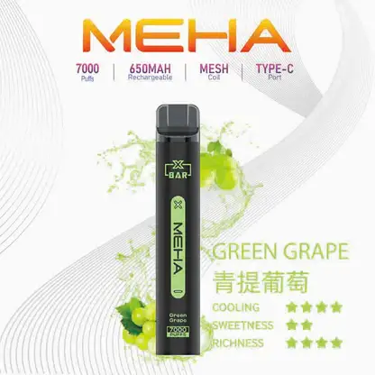 MEHA-XBAR-拋棄式-7000口小黑條-7.webp MEHA 魅嗨小黑條 7000口電子煙主機 | 戶外野餐休憩隨手滿足 | 恆定輸出確保始終如一的溫潤喉韻