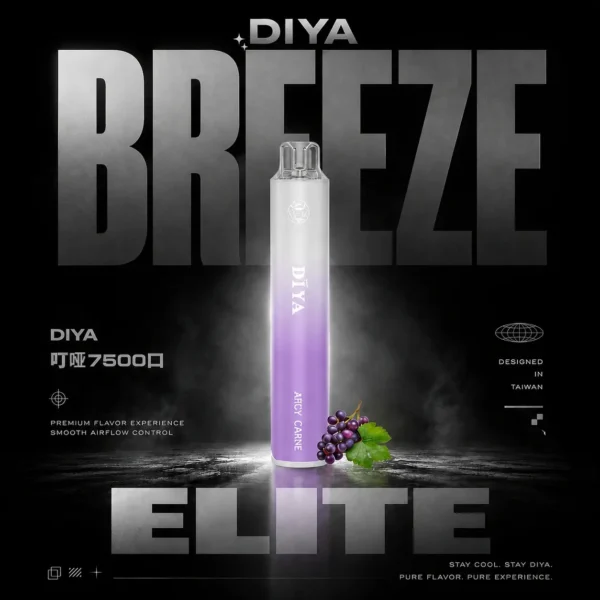 微信图片_20260615162509_931_13.webp DIYA 叮啞 7500 口拋棄式電子煙 | 居家潮流休閒聚會 | 冰封氣息結合精準霧化表現細膩回饋層次